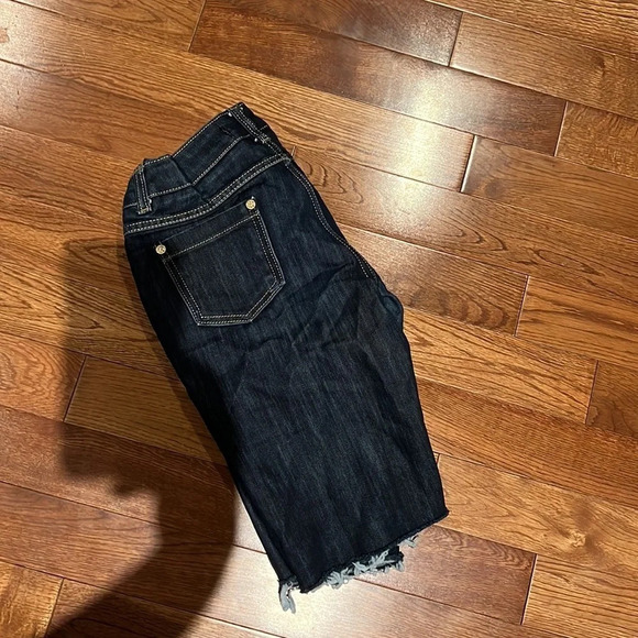 Roberto Cavalli  Made in Italy Denim shorts Fringe Detail Sz 30/34 - Picture 15 of 17